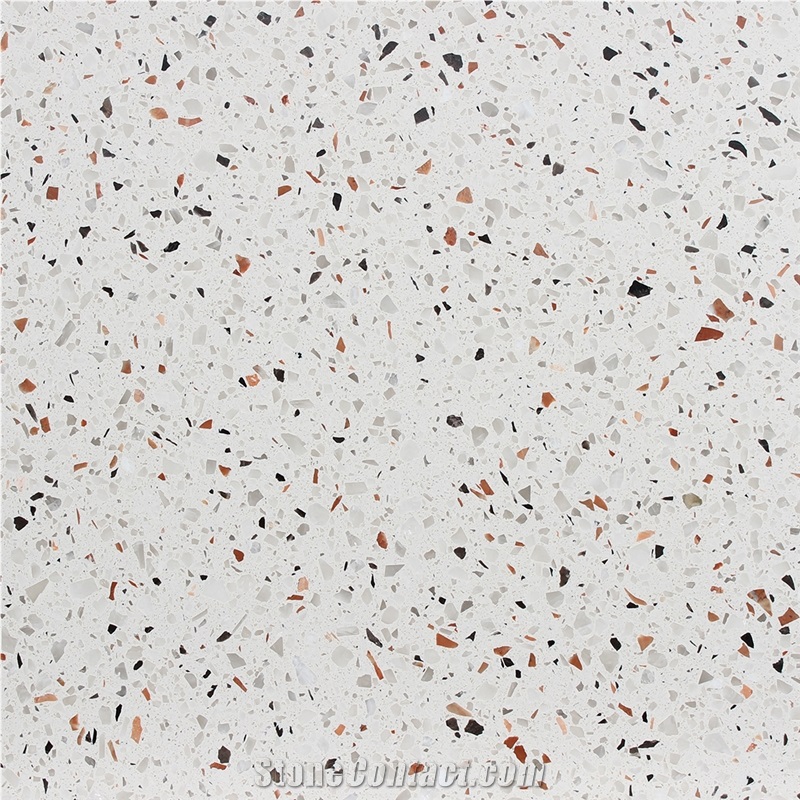 New White Cement Terrazzo Floor Tile&Slabs