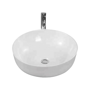 Polished Marble White Round Bathroom Basins