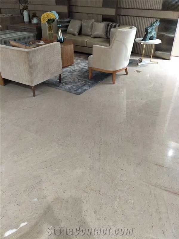 New Stone Cosmic Silver Grey Marble Tile Pattern Hotel Interior Stone Floor Covering