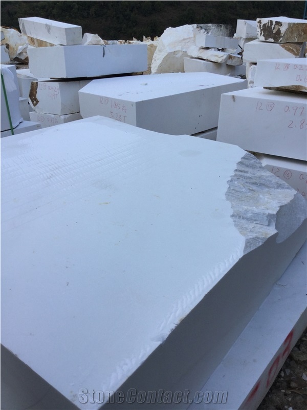 New Stone-Quarry Owner Burma White Marble Slab Block in Stock