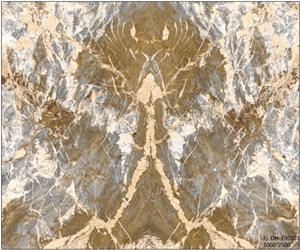 Bookmatch Italy Golden Giallo Siena Marble Slab