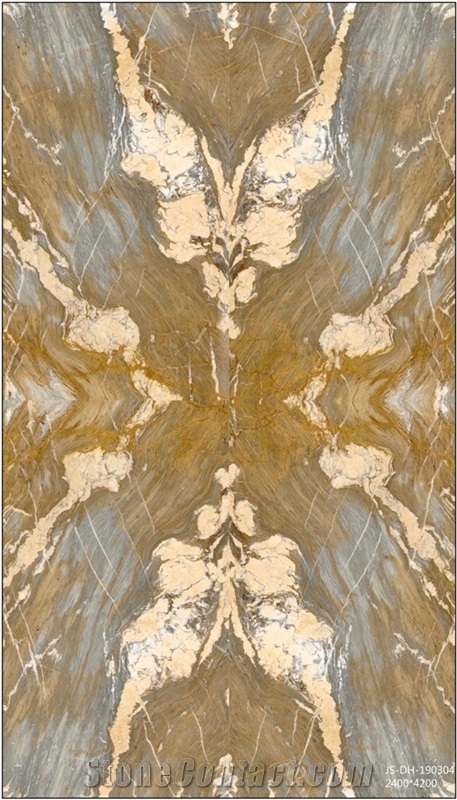 Bookmatch Italy Golden Giallo Siena Marble Slab