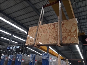 Beautiful Chinese Phoenix Golden Rose Marble Slabs