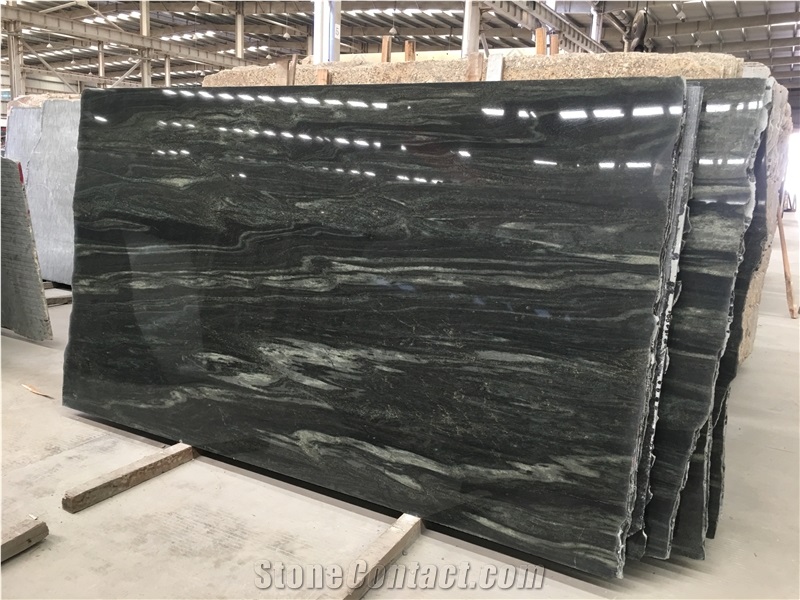 China Beautiful Green Galaxy Marble Slabs&Tiles