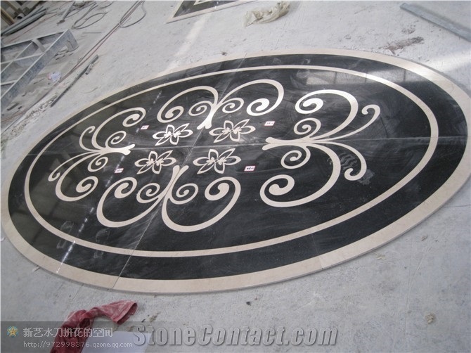 China Multicolor Round Waterjet Medallion