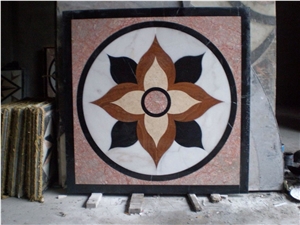 Home Multicolor Stone Waterjet Medallions