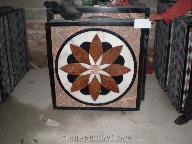 Home Multicolor Stone Waterjet Medallions