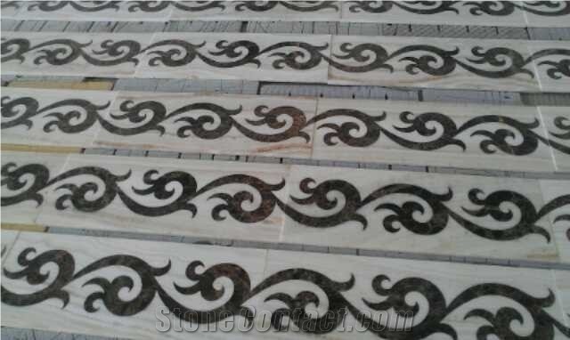 Natural China Multicolor Marble Floor Medallions