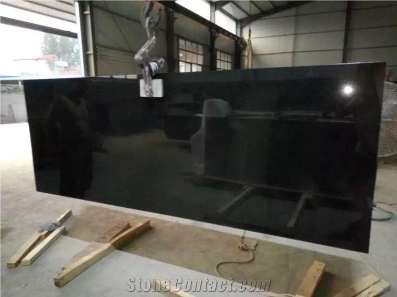Polished Hebei Black Diamond Black Granite