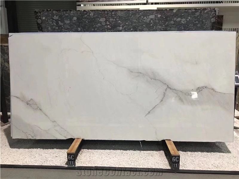 Polished Top Quality Mystery White Marble