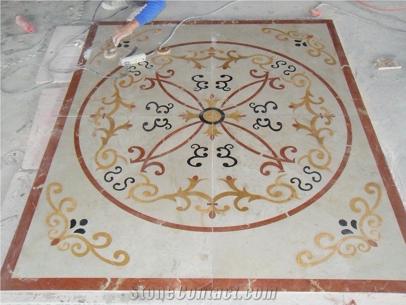 Polishing Floor Medallion Tiles Design Pattern