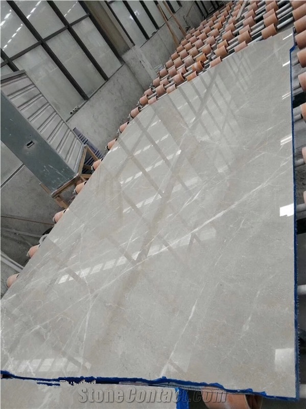Turkey Cheap Linghtning Grey Polished Marble Slabs