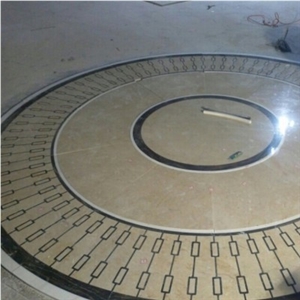 Waterjet Medallions Decorated Hotel Lobby and Hall