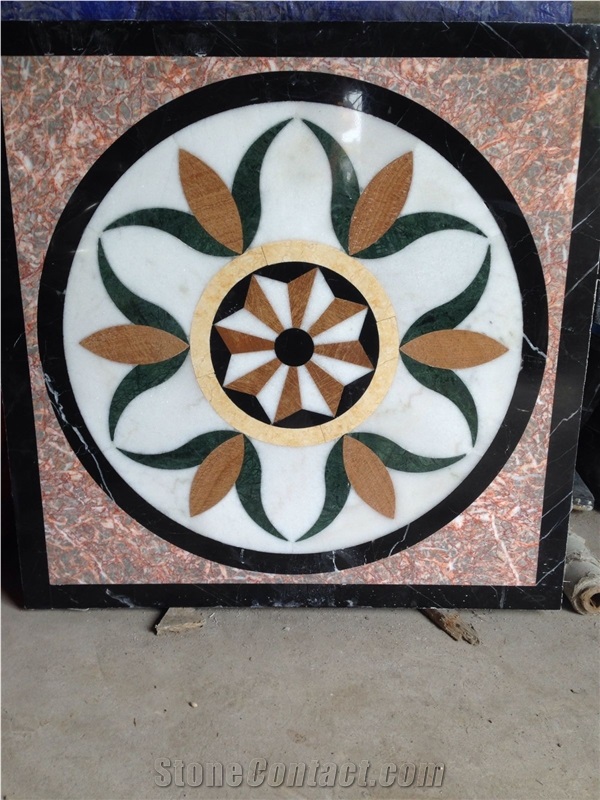 Waterjet Medallions Decorated Hotel Lobby and Hall