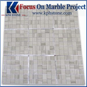 Athens Grey Wood Grain 1x1 Square Mosaic Tile