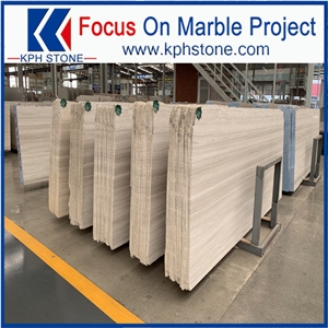 Building Material White Wooden Grain Marble
