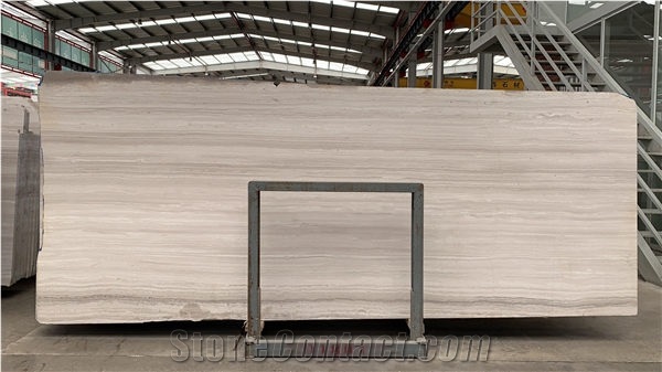 Building Material White Wooden Grain Marble