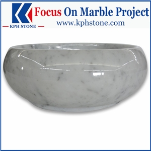 Carrara 17 Inch Round Vessel Basin Sink