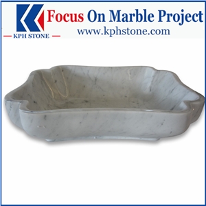Carrara Marble 20 Drop Shaped Vessel Basin Sink