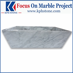 Carrara Marble 20 Drop Shaped Vessel Basin Sink