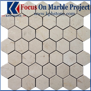 Crema Marfil Marble Mosaics Polished