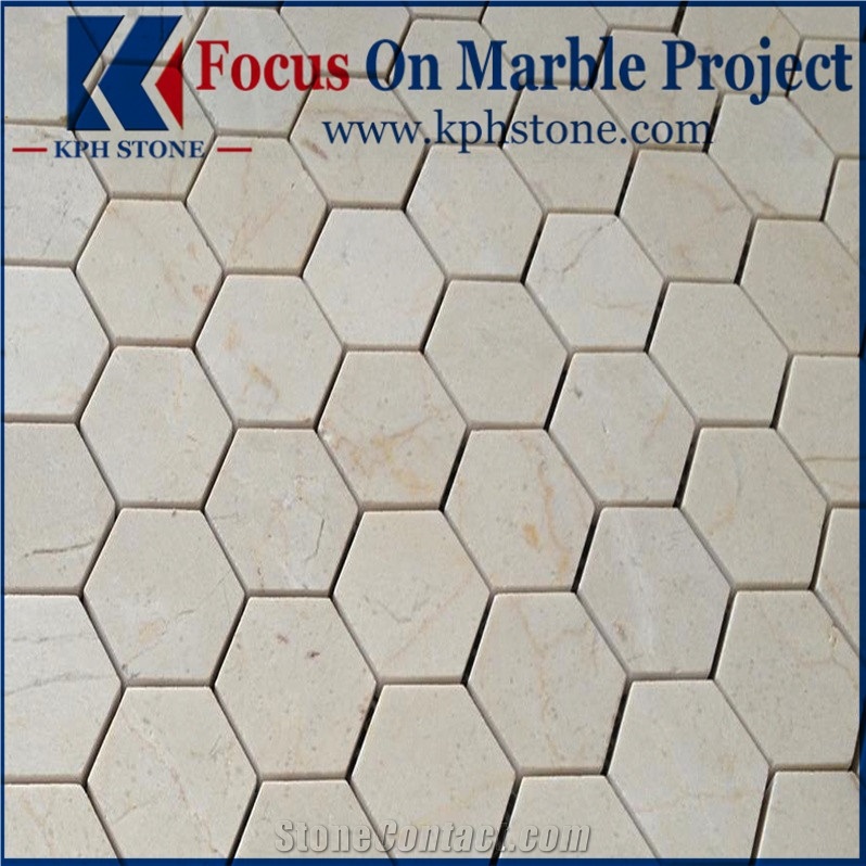 Crema Marfil Marble Mosaics Polished
