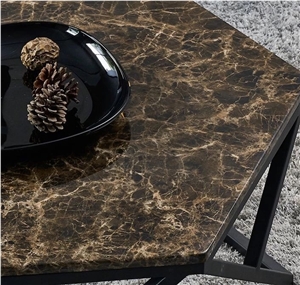Dark Emperador Marble Table Coffee Top Countertops