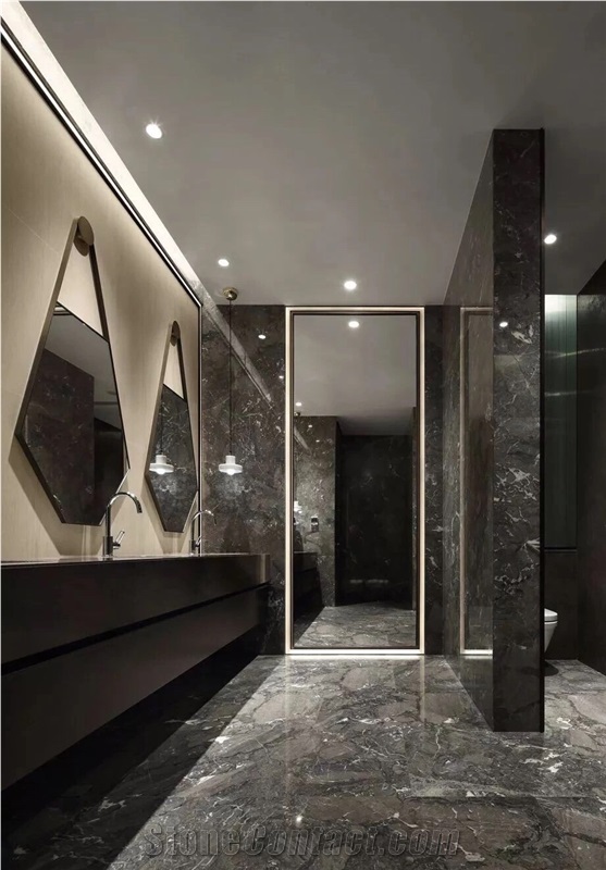 Dark Grey Galaxy Marble Bathroom Vanity Tops