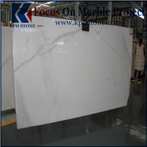New Carrara Lincoln White Marble Slab