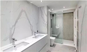 Pure White Marble Bathroom Vanity Tops