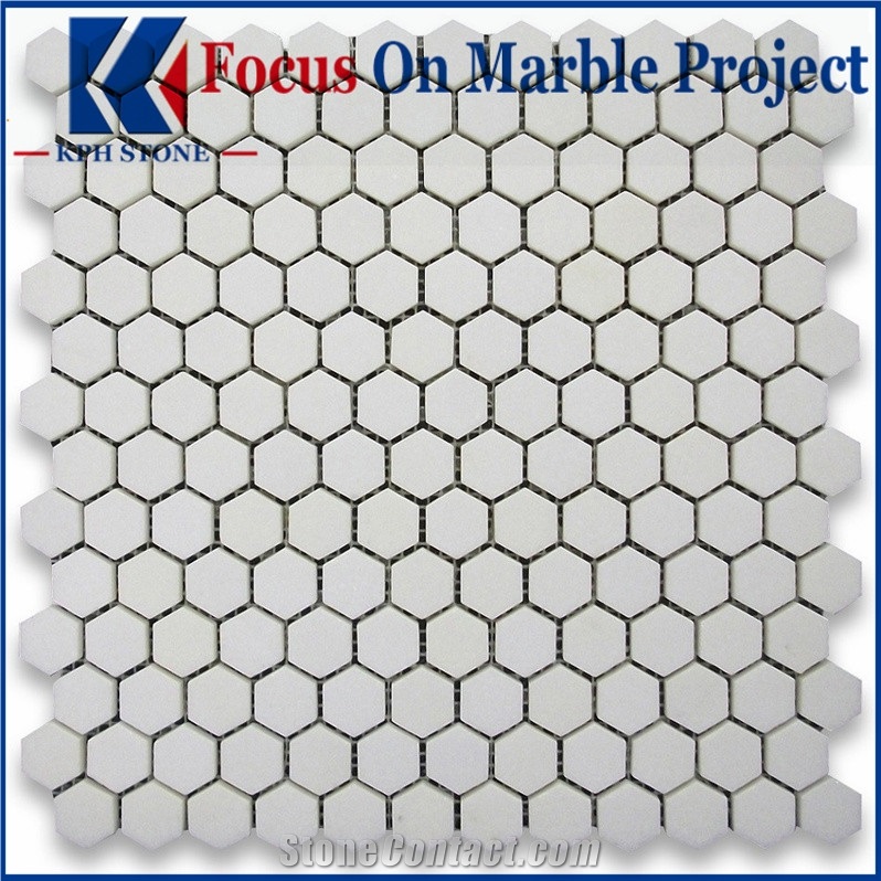 Thassos White 2x2 Square Mosaic Tile Polished