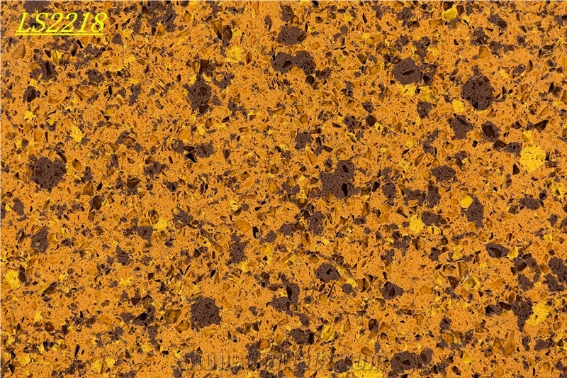Yellow Artificial Quartz for Kitchen Countertop