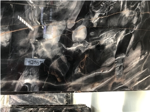 Polished Natural Ink Impression Marble for Wall
