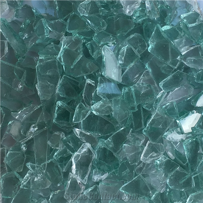 Crushed Auto Green Glass Chips