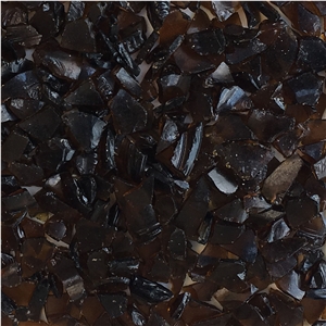 Crushed Brown Amber Glass Chips