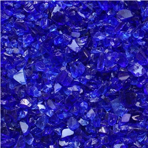 Crushed Cobalt Blue Glass Chips