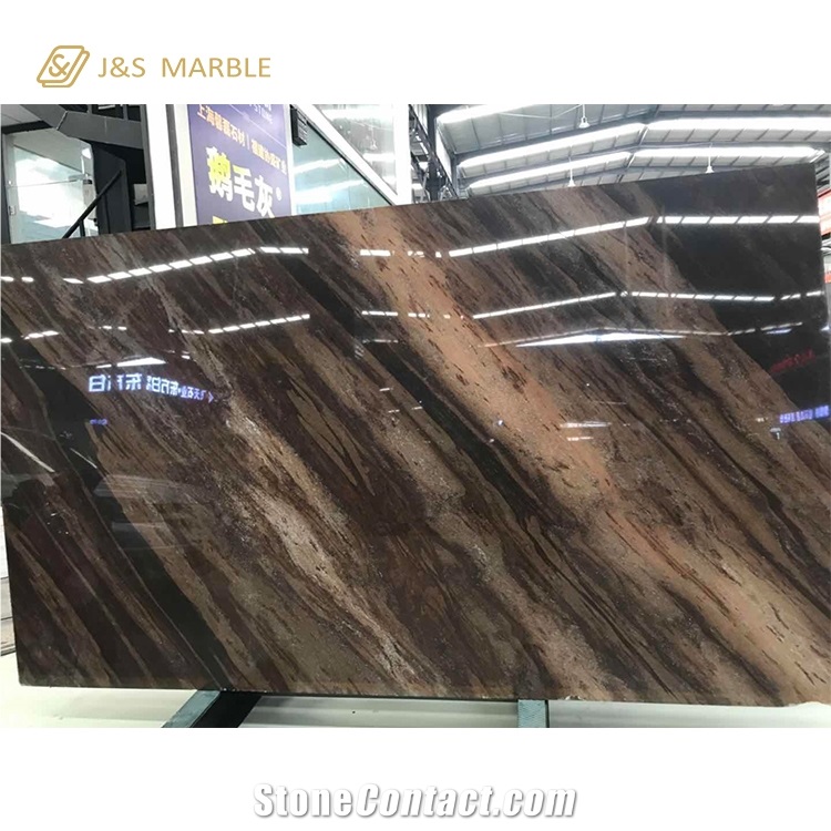 China Polished Chocolate Brown Marble