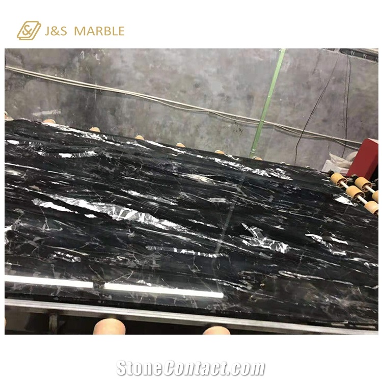High Quality Flamed Mystic Black Marble