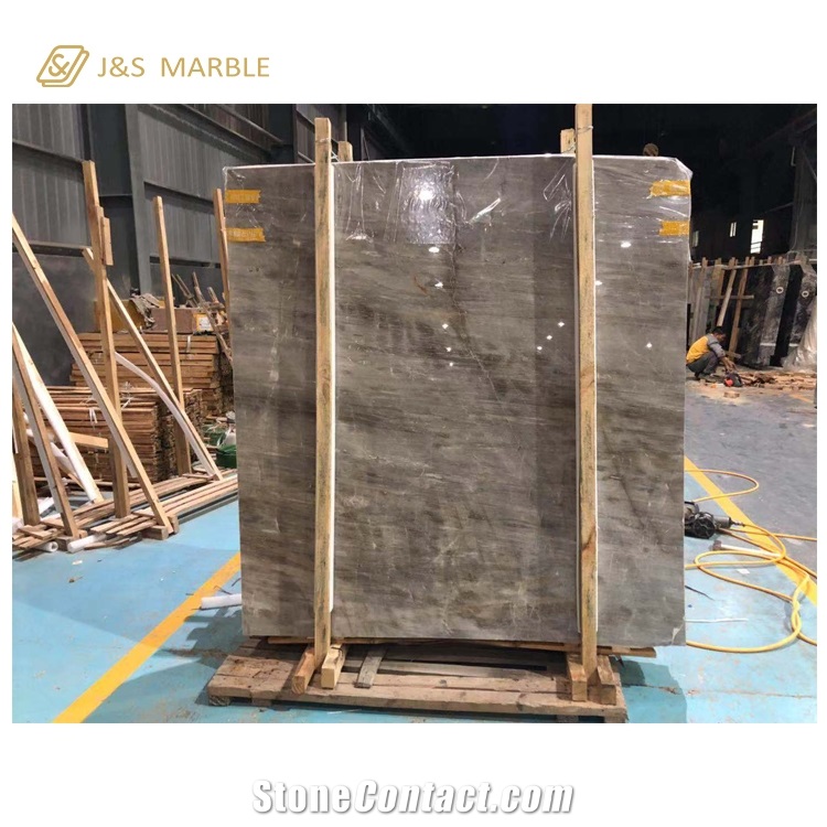 Italy Gray Marble for Reception Table Desk