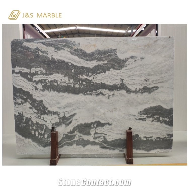 Landscape Painting Marble Slab Natural Stone