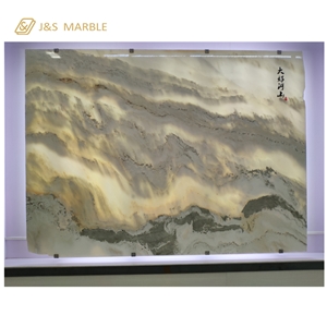 Luxury Indoor Background Landscape Painting Marble