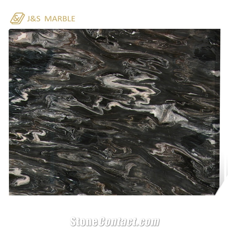 Mystic Black Marble for Exterior Wall Cladding