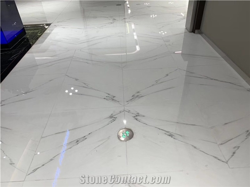 Usa Lincoln White Marble with Grey Lines