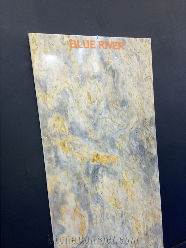 Blue River Marble Slabs, Tiles