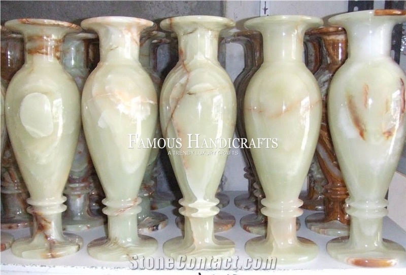 Multi Green Onyx Vases