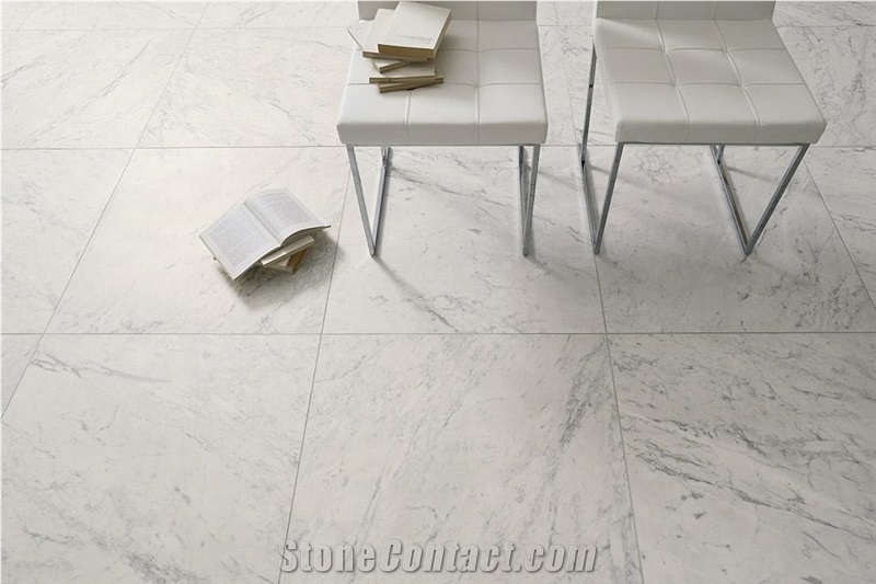 Carrara White Marble Floor Tiles