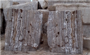 Gazanbar Silver Travertine Blocks