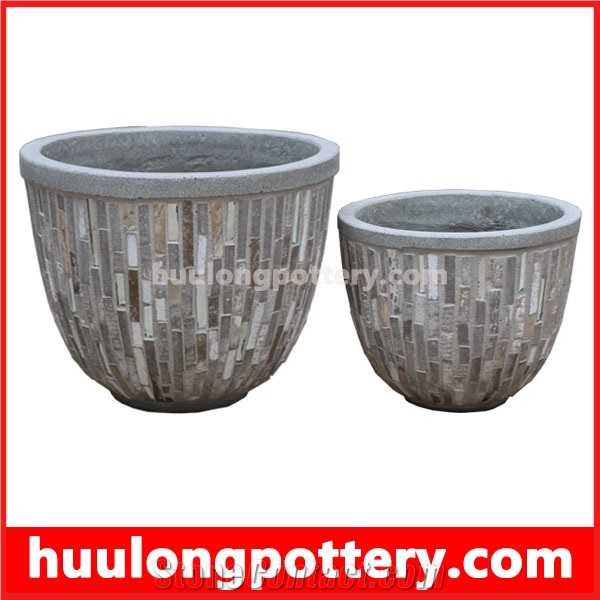 Huu Long Pottery - Stacked Stone Slate Pots