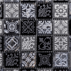 M-Celtic Nero,M-Celtic Mocha Ceramic Mosaic Tiles