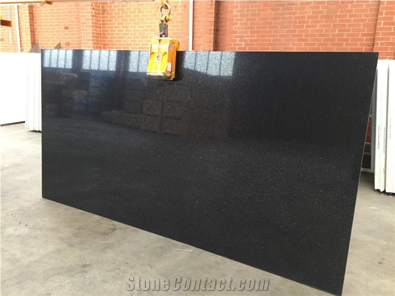 Black Pure Color Quartz Silestone Stone Slab